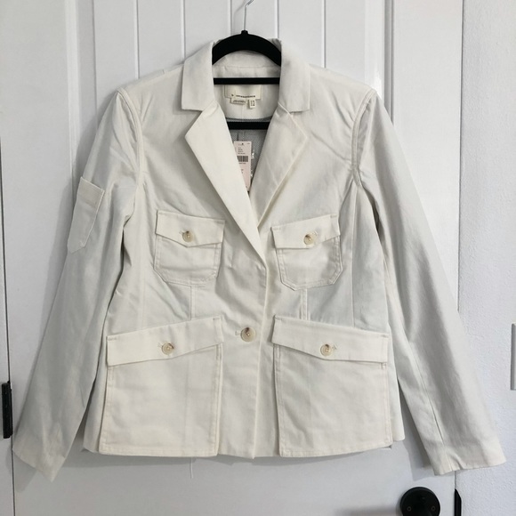 Anthropologie White Utility Jacket - Picture 5 of 9